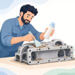 液体ガスケットリムーバーをイメージしたイラスト
