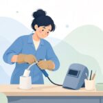 TIGトーチ用セラミックノズルをイメージしたイラスト