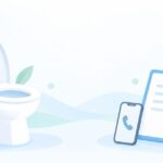 トイレがつまったをイメージしたイラスト