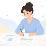 原文と訳文の段落照合をイメージしたイラスト