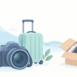 旅行の数日だけ良いカメラを使いたいをイメージしたイラスト