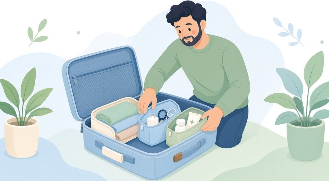 旅行の着替えと充電と薬は袋を分ける