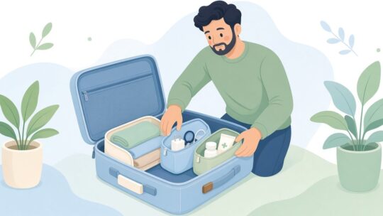 旅行の着替えと充電と薬は袋を分ける