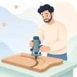 トリマー用テンプレートガイドをイメージしたイラスト