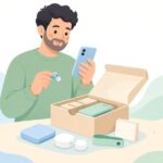 付属品の確認をイメージしたイラスト