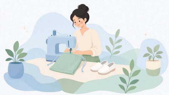 上履き入れにマチを付けて縫う方法