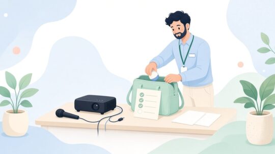 会場の備品と持っていく備品を突き合わせて足りないものだけ用意する