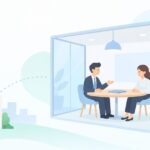 商談の場所がないをイメージしたイラスト