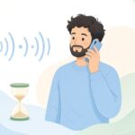 音声メッセージの送信をイメージしたイラスト