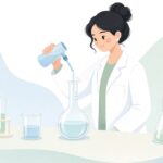 メスフラスコをイメージしたイラスト