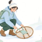 ワカンのベルトを交換する様子をイメージしたイラスト