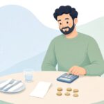 割り勘の精算をイメージしたイラスト