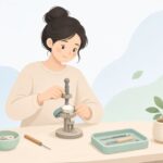 時計裏蓋閉め器をイメージしたイラスト