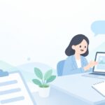 Webデザインスクールの説明会で何を聞くをイメージしたイラスト