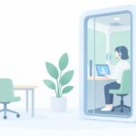 Web会議の声が漏れるをイメージしたイラスト