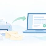 給与明細の印刷と封入が手間をイメージしたイラスト