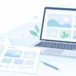 Web制作のポートフォリオに載せる作品がないをイメージしたイラスト
