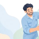 ホイールボルトのネジ山をダイスで修正する様子をイメージしたイラスト