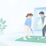 冬の寒い練習場がつらいをイメージしたイラスト