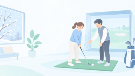 冬の寒い練習場がつらい？屋内のゴルフスクールで習う方法（千里中央・江坂）