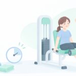 女性だけのジムで短く運動したいをイメージしたイラスト