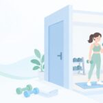 人目を気にせず運動したいをイメージしたイラスト