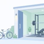 横浜で24時間使える個室ジムはをイメージしたイラスト