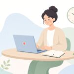 在宅作業の記録をイメージしたイラスト