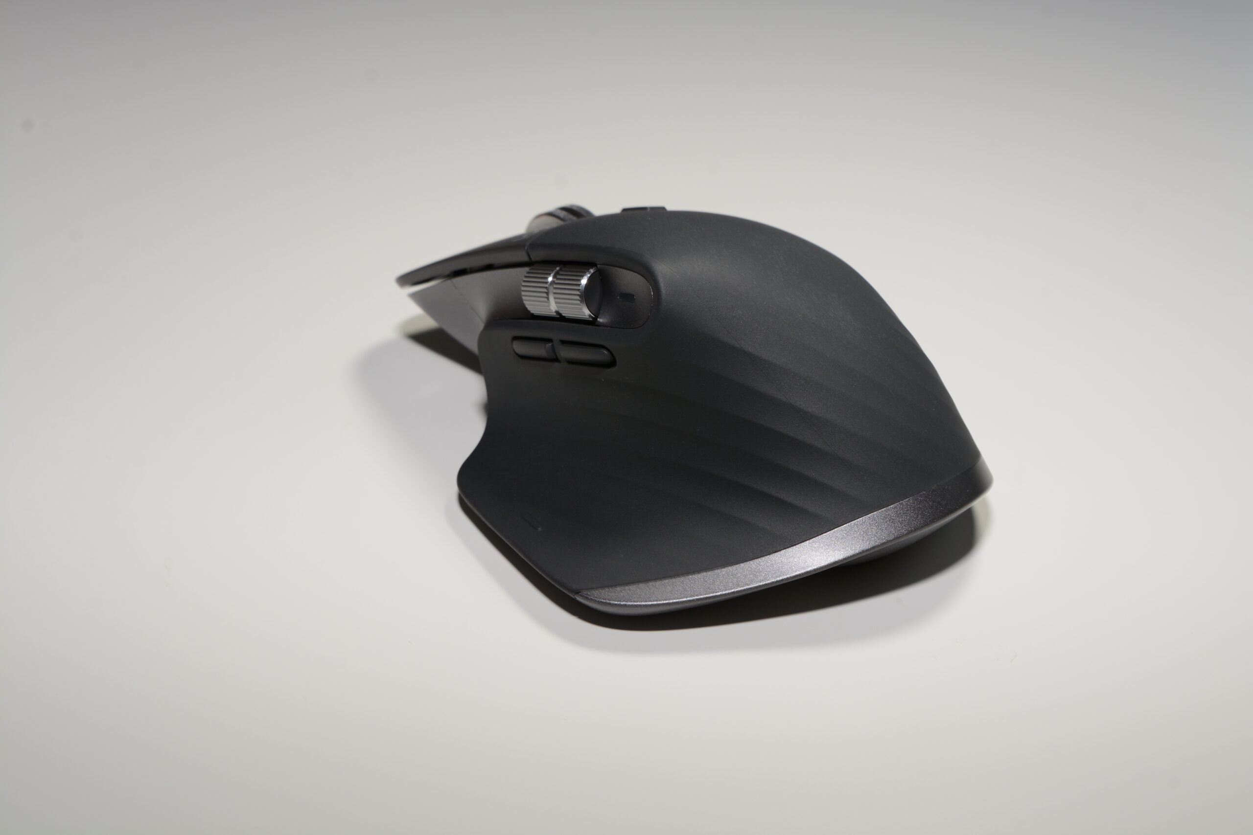 Logitech MX Master 3S, side view showing the thumb wheel